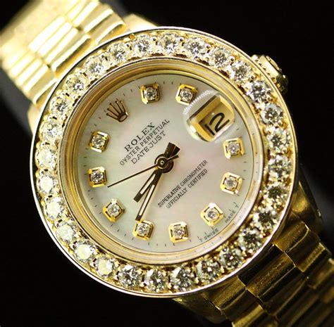 rolex presidential silver diamond for sale|Rolex presidential diamond bezel price.